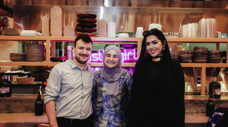 Nerdeen Kiswani, Leqaa Kordia, and Mahmoud Khalil at One Table