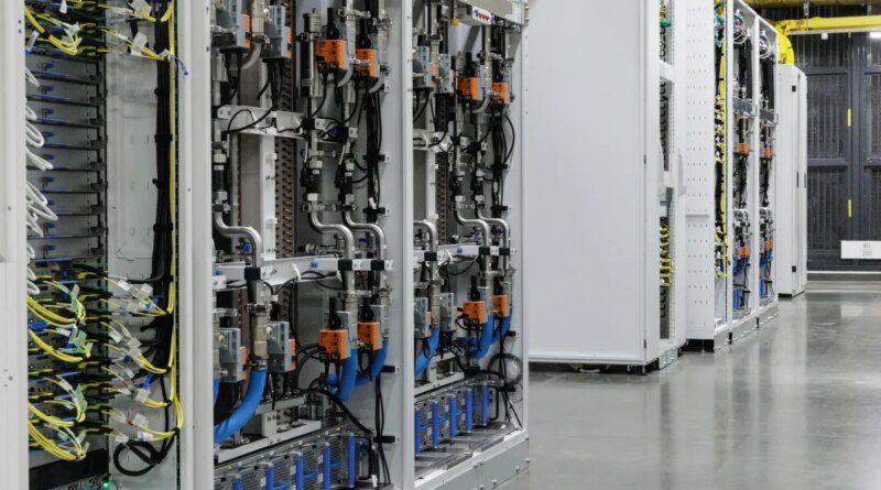 racks of GPUs (graphics processing units) with a closed-loop liquid cooling system are seen inside an operational Microsoft data centre in Karawang, West Java.