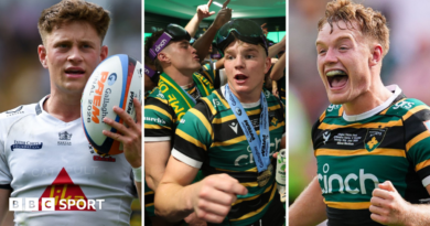 Northampton Saints and Exeter's Stephen Varney