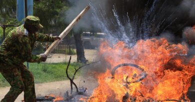 Photos: Protest outside Kenya’s planned US Ebola quarantine centre
