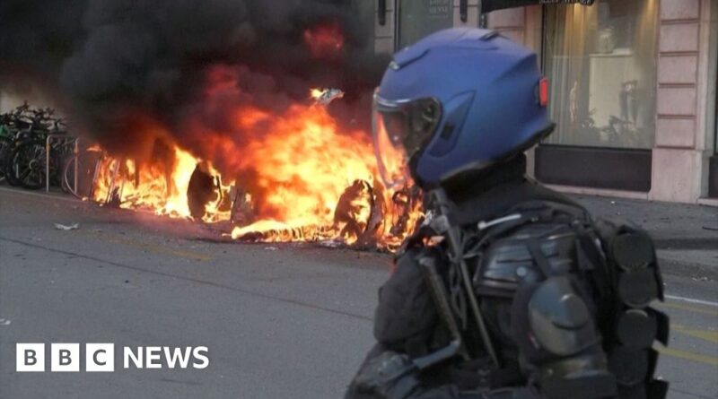 Protesters clash with police ahead of G7 summit in France
