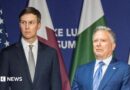 File photo showing Jared Kushner (L) and Steve Witkoff (R) at US-Iran talks at the Buergenstock resort in Obbuergen, near Lucerne, Switzerland (21 June 2026)