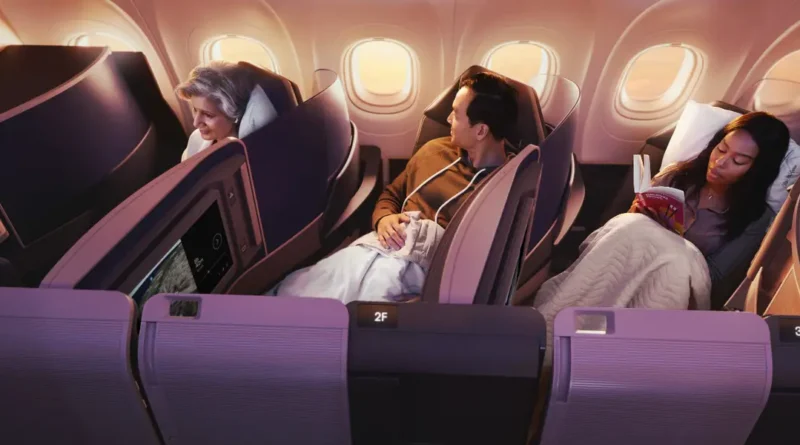 United's new premium narrow-body cabin has closing doors and a walk-up snack bar