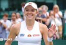 Katie Swan celebrates victory