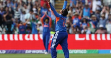 India's Deepti Sharma celebrates taking the wicket of Pakistan's Aliya Riaz (not pictured) during the ICC Women's T20 cricket World Cup 2026 Group A stage, Match 6 match between the India and Pakistan at Edgbaston cricket ground in Birmingham, central England on June 14, 2026. (Photo by Darren Staples / AFP)