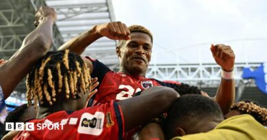 Cape Verde's Helio Varela celebrates scoring