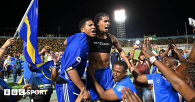 Curacao players celebrate their World Cup qualification