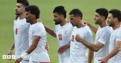 Players of Iran National Football Team celebrate after their teammate Mehdi Taremi (9) scored a goal during a friendly football match against Gambia at Titanic Mardan Palace Sports Complex in Antalya, Turkiye on May 29, 2026.