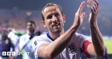 Harry Kane applauding England fans