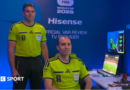 A picture showing the Netherlands v Japan VAR team