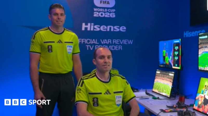 A picture showing the Netherlands v Japan VAR team