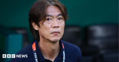South Korea coach Hong Myung-bo before the match with South Africa