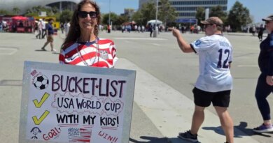 USA fans ahead of Paraguay World Cup game