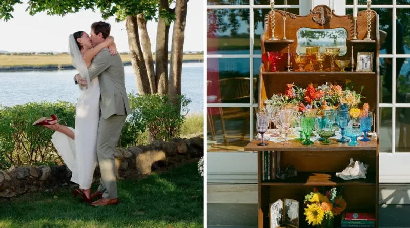 A couple's $21,000 wedding in the Hamptons had 33 guests, estate-sale decor, and no dance floor