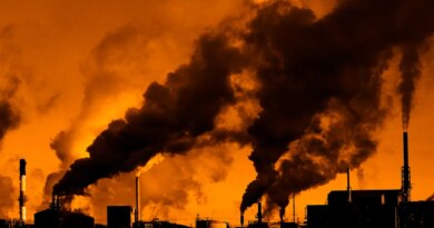 Pollution poor air quality factory smoke stacks environment