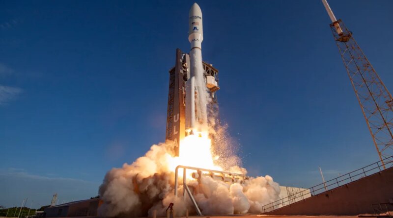 Amazon branding on a ULA Atlas V rocket