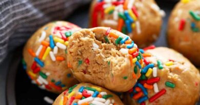 Birthday Cake Protein Balls (No Food Processor!)