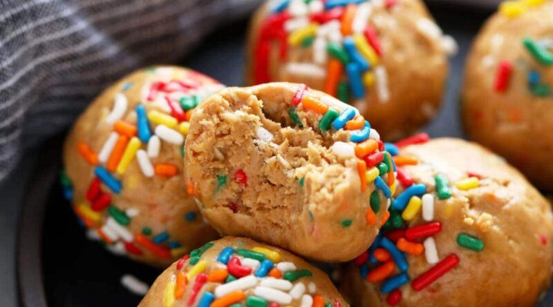 Birthday Cake Protein Balls (No Food Processor!)