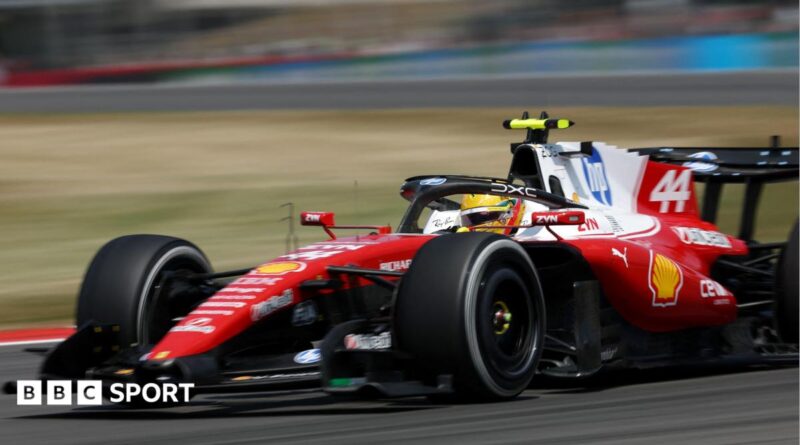 Ferrari's Lewis Hamilton during British Grand Prix practice