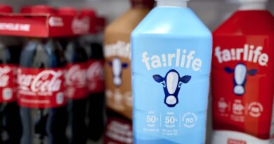 Fairlife ultra-filtered fat free, whole, and chocolate milk and Coca-Cola bottles arranged in Germantown, New York, US, on Tuesday, Dec. 3, 2024. Fairlife, which uses a specialized filtering process to boost protein and cut sugar and lactose in its milk products, helped spark the modern protein craze that's unfolded alongside the rise of Ozempic and other GLP-1 drugs. Photographer: Gabby Jones/Bloomberg via Getty Images