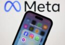 Meta logo displayed on a laptop screen and Facebook, Instagram, WhatsApp and Messenger icons displayed on a phone screen are seen in this illustration photo.