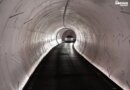 A Tesla in the Boring company tunnel in Las Vegas.