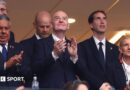 FA chairwoman Debbie Hewitt (right) and chief executive Mark Bullingham (second right) with FIFA president Gianni Infantino (centre) at the World Cup semi-final between England and Argentina