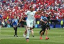 Kylian Mbappe reacts.