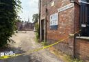 A general view of a police cordon with the words 'do not enter' blocking an entrance to De Montford Place in Leicester.