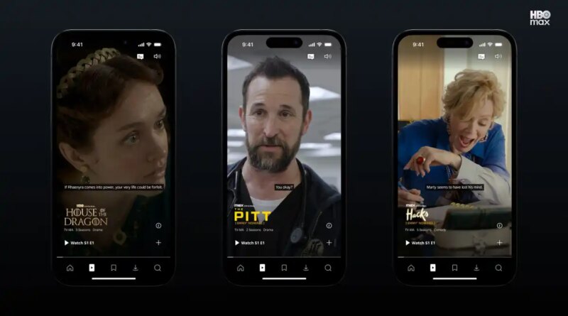 HBO Max vertical feed