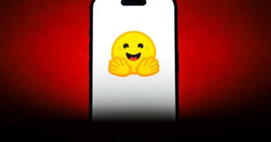 In this photo illustration, Hugging Face logo is displayed on a mobile phone screen in Ankara, Turkiye.