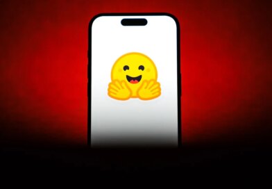 In this photo illustration, Hugging Face logo is displayed on a mobile phone screen in Ankara, Turkiye.