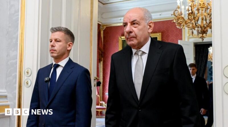 Hungarian Prime Minister Péter Magyar (left) and Hungarian President Tamás Sulyok in Budapest. Photo: 12 May 2026