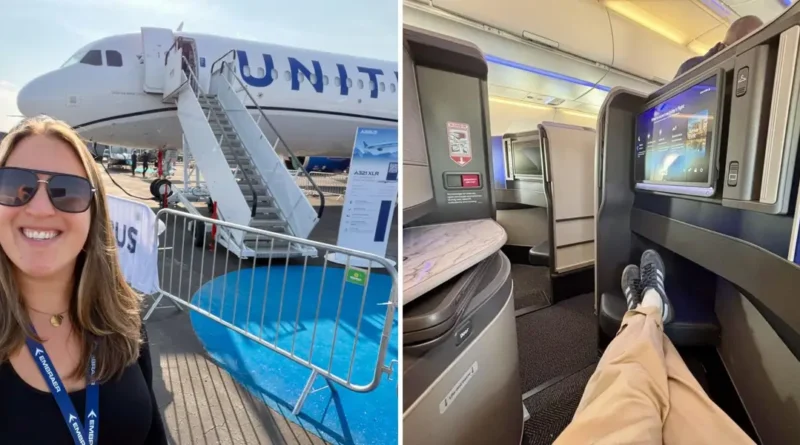 I toured United's new ultra-premium Airbus A321XLR with business-class doors and a snack bar. See inside.