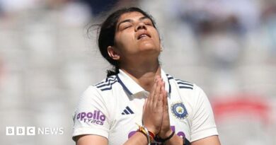 India batter Yastika Bhatia celebrates her century during day three of the 1st Women's Rothesay Test Match between England and India at Lord's Cricket Ground on July 12, 2026 in London, England.
