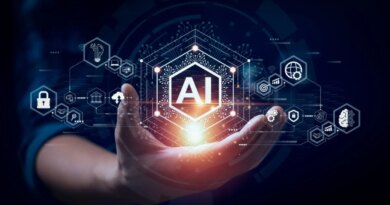Businessman touching the brain working of Artificial Intelligence (AI) Automation, Predictive analytics, Customer service AI-powered chatbot, analyze customer data, business and technology