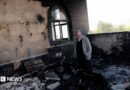 A Palestinian man inspects the damage at a mosque, which Palestinians say was damaged by Israeli settlers, in Qusra near Nablus, in the Israeli-occupied West Bank, July 26, 2026.