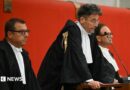 Judge Paolo Lepri (C) read the verdict in the Courthouse about the case of the Morandi Bridge collapse nearly eight years ago
