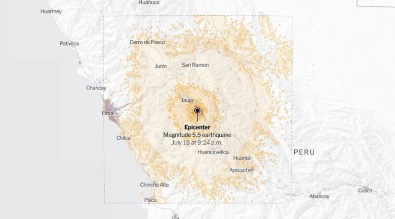 Map: 5.5-Magnitude Earthquake Shakes Peru