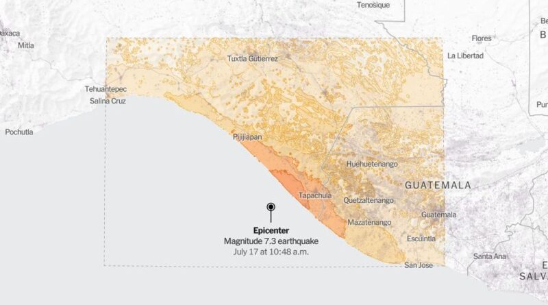 Map: 7.3-Magnitude Earthquake Hits Off Mexico's Coast