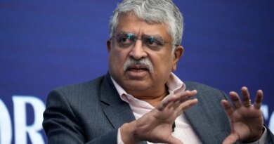 WASHINGTON, DC - APRIL 12: Infosys co-founder Nandan Nilekani speaks at the Semafor World Economic Summit on April 12, 2023 in Washington, DC. The event features interviews with business and government leaders discussing the global economy and financial markets. (Photo by Drew Angerer/Getty Images)