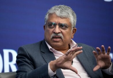WASHINGTON, DC - APRIL 12: Infosys co-founder Nandan Nilekani speaks at the Semafor World Economic Summit on April 12, 2023 in Washington, DC. The event features interviews with business and government leaders discussing the global economy and financial markets. (Photo by Drew Angerer/Getty Images)
