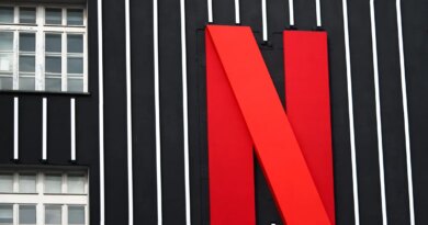 Netflix logo is seen on a building in Warsaw, Poland