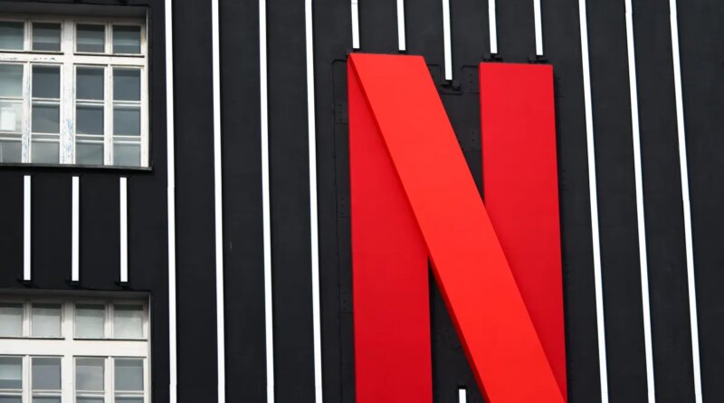 Netflix logo is seen on a building in Warsaw, Poland