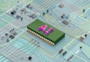 A complex electronic circuit board containing an artificial intelligence chip