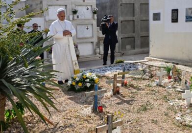 Pope defends migrants at Mediterranean island frontier