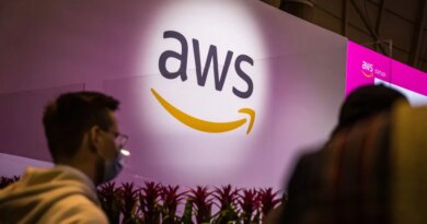 LISBON, PORTUGAL - 2021/11/02: AWS, Amazon Web Services logo exhibition zone, seen during day two of the Web Summit in Lisbon.