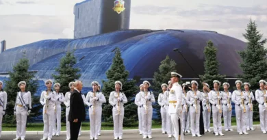 Russia replaced its once-grand Navy Day parade with a shipless event and a giant poster