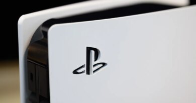 PlayStation 5 logo on console