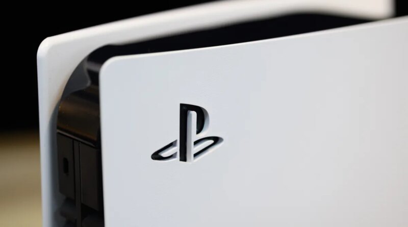 PlayStation 5 logo on console